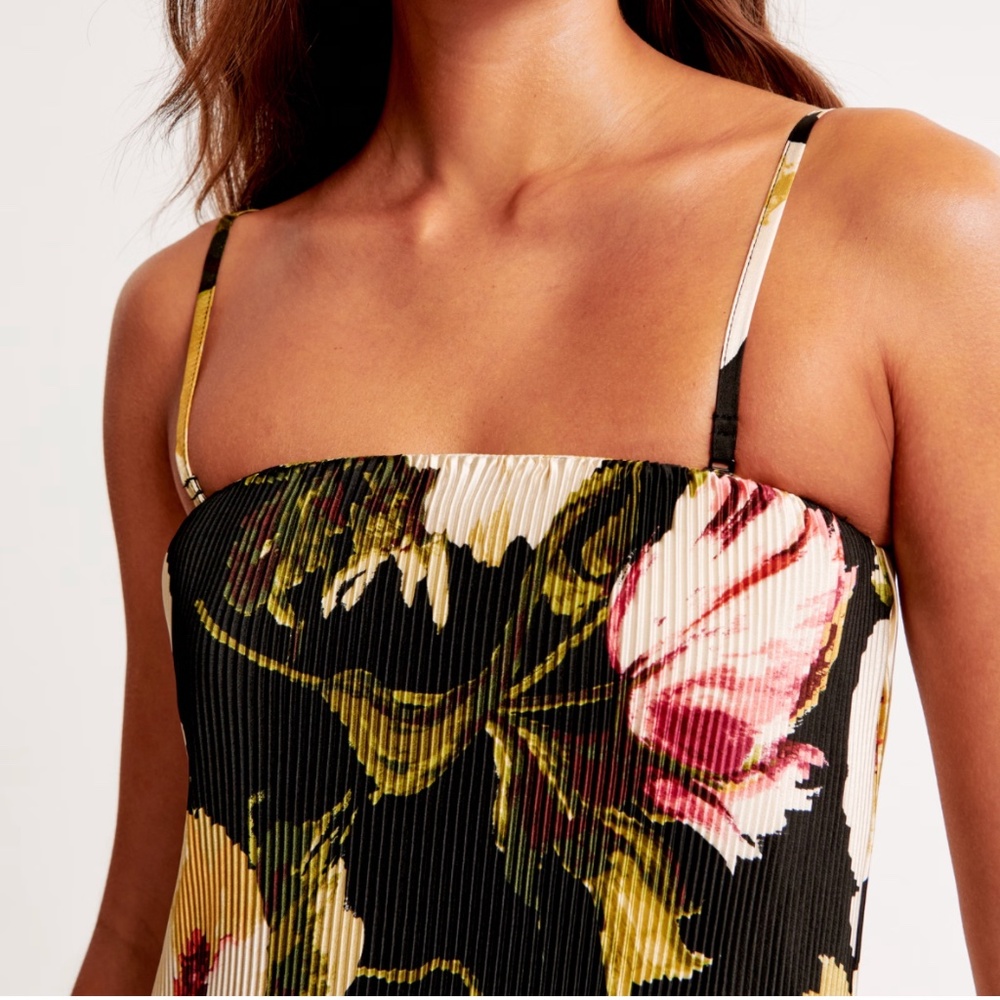 Abercrombie & Fitch Floral Black Midi Dress - Picture 5 of 16